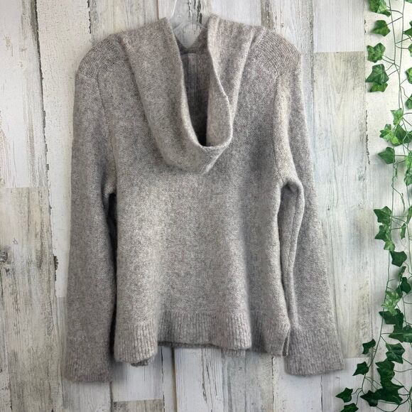 Banana Republic Wool Alpaca Knit Soft Comfy Hooded Pull On Hoodie Sweater XL - Picture 2 of 6